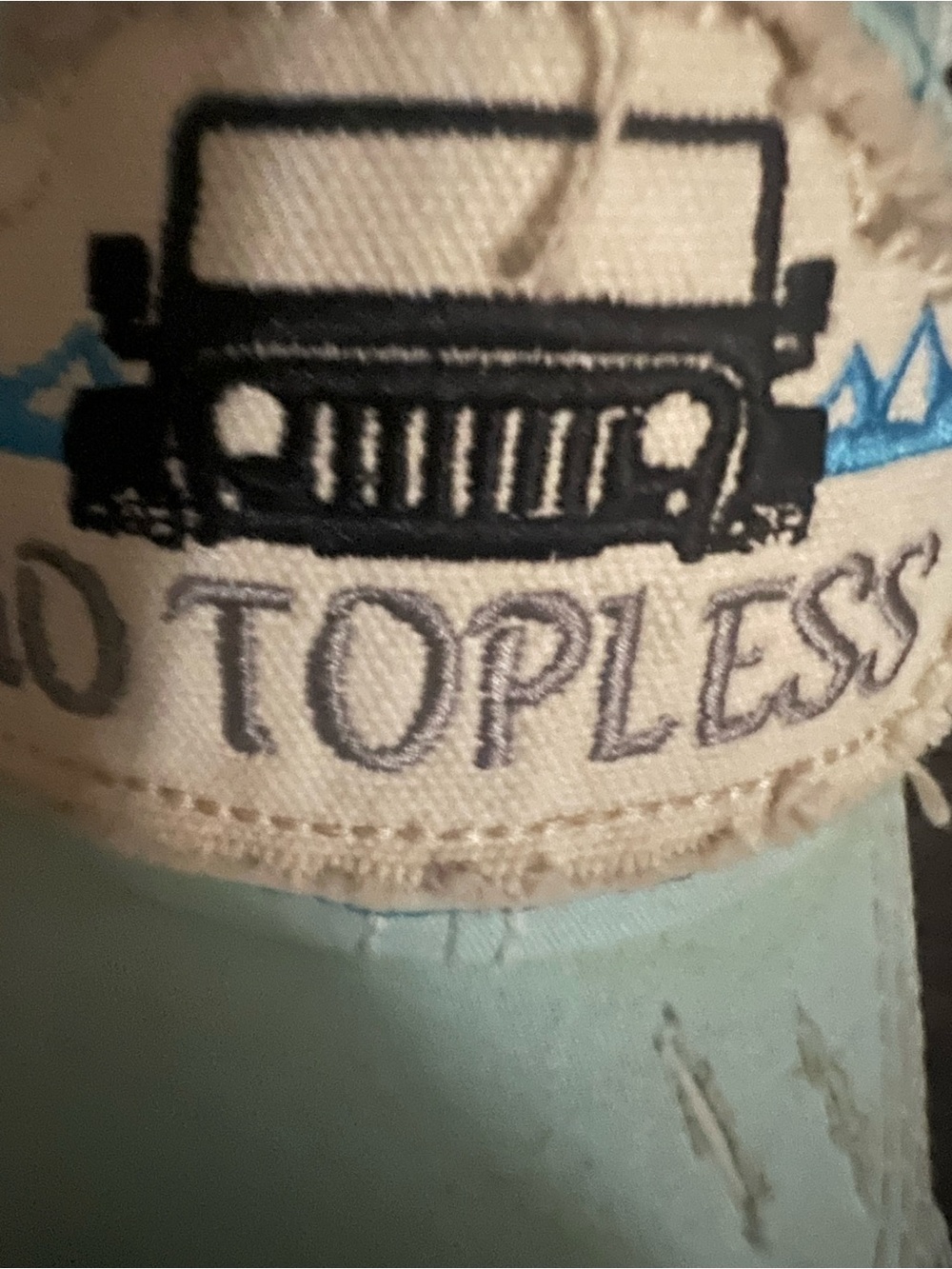 Topless Kids Light Blue Bottoms with Graphic Patch